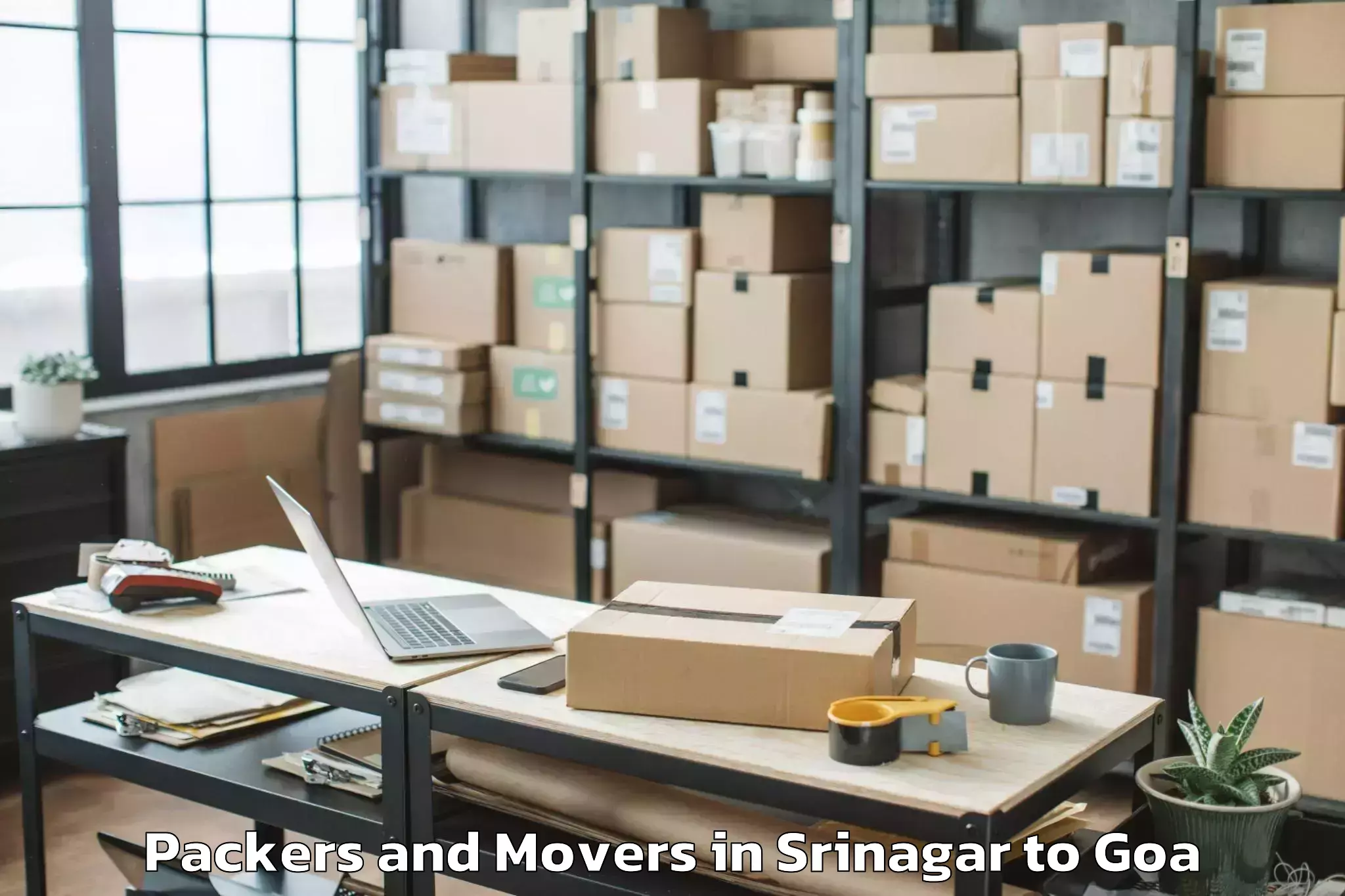 Top Srinagar to Vagator Packers And Movers Available